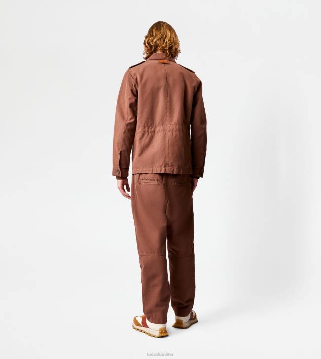 Tod\'s 8NXV1088 hnedá muži košeľa sako maxi vrecká