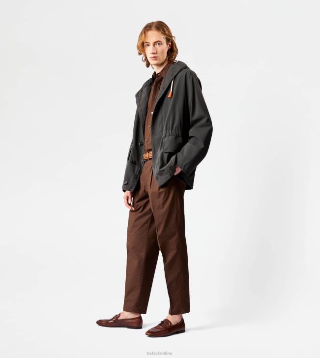 Tod\'s 8NXV1090 zelená muži kabína s kapucňou