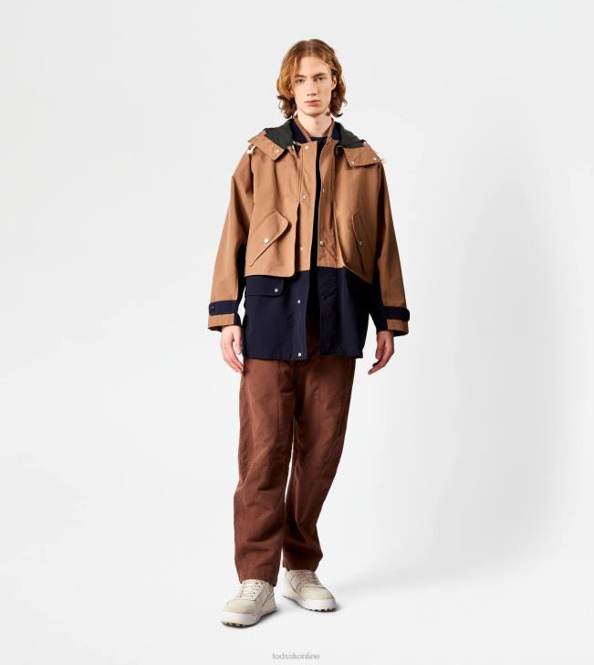 Tod\'s 8NXV1098 hnedá/modrá muži farebná bloková parka