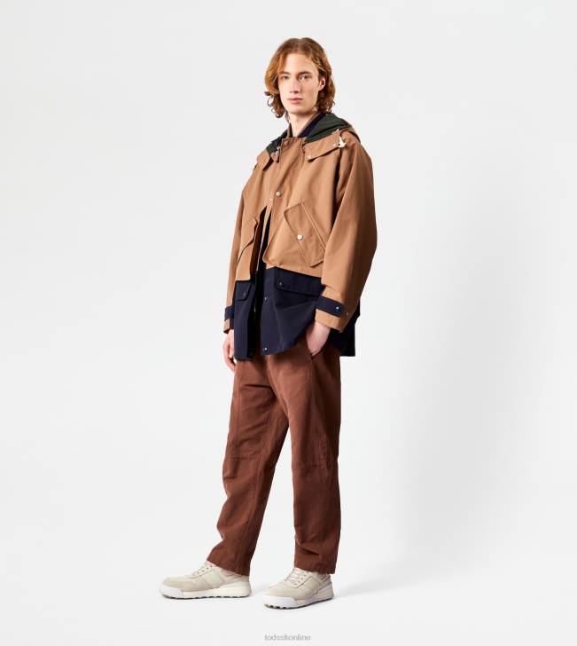 Tod\'s 8NXV1098 hnedá/modrá muži farebná bloková parka