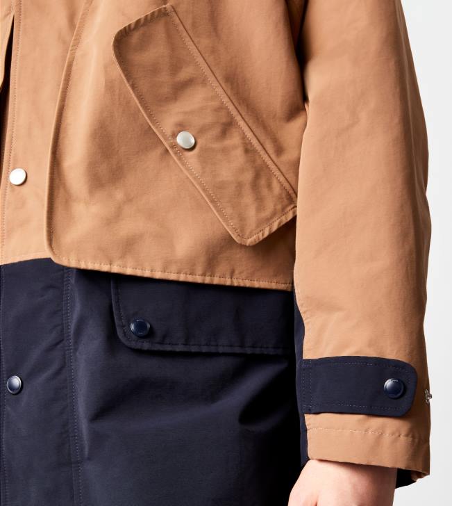 Tod\'s 8NXV1098 hnedá/modrá muži farebná bloková parka