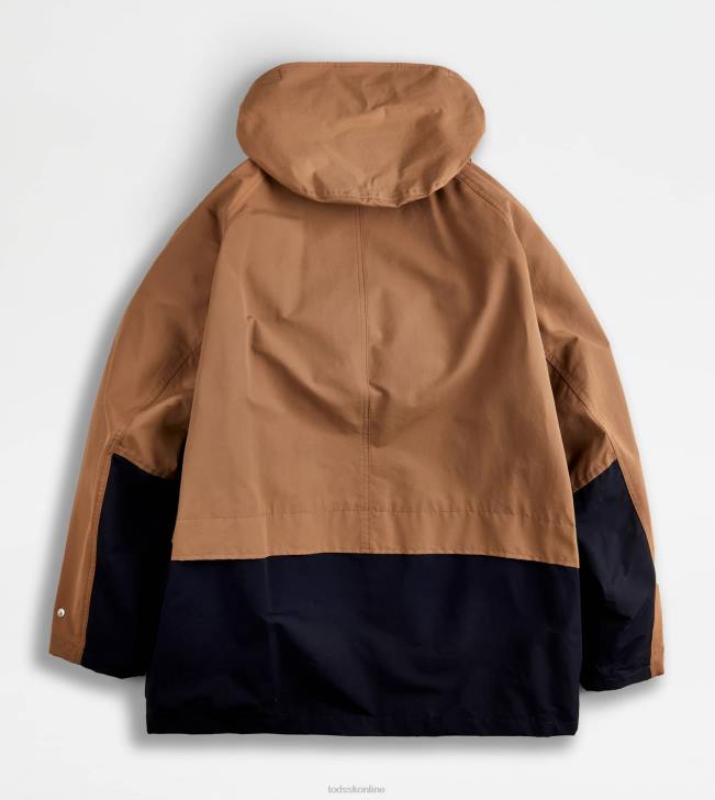 Tod\'s 8NXV1098 hnedá/modrá muži farebná bloková parka