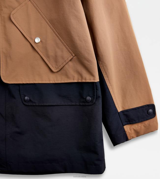 Tod\'s 8NXV1098 hnedá/modrá muži farebná bloková parka