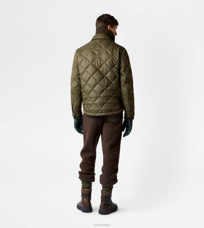 Tod\'s 8NXV1113 zelená muži prešívaná cez košeľu