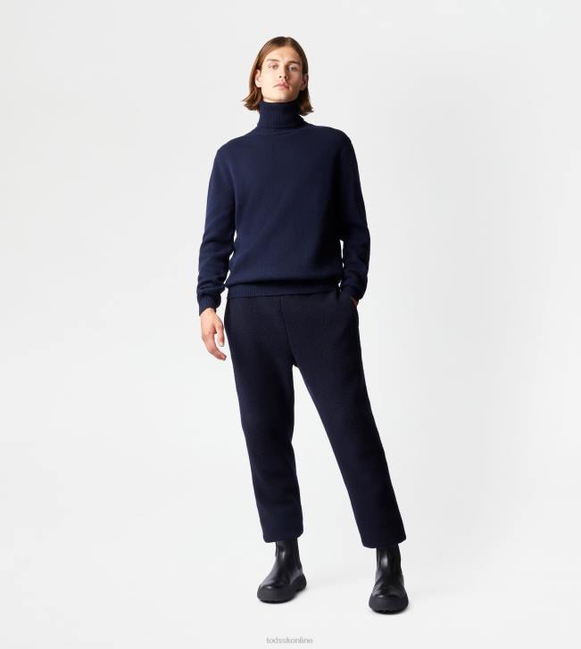 Tod\'s 8NXV1124 Modrá muži rolák z kašmírovej zmesi