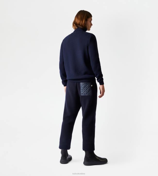 Tod\'s 8NXV1124 Modrá muži rolák z kašmírovej zmesi