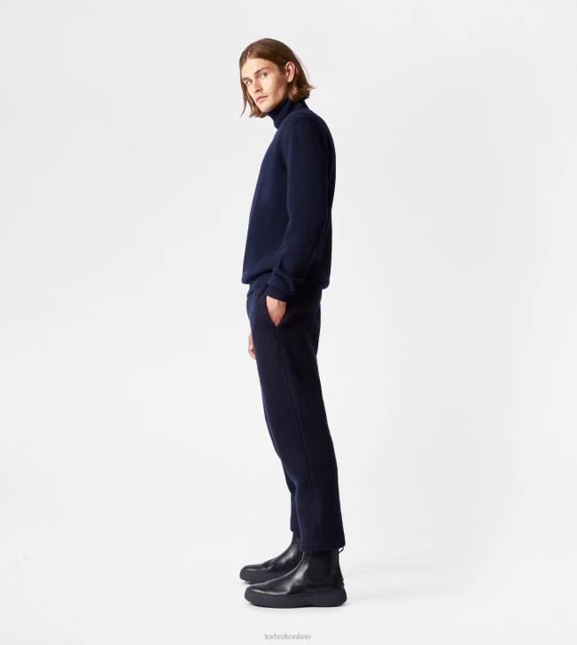 Tod\'s 8NXV1124 Modrá muži rolák z kašmírovej zmesi