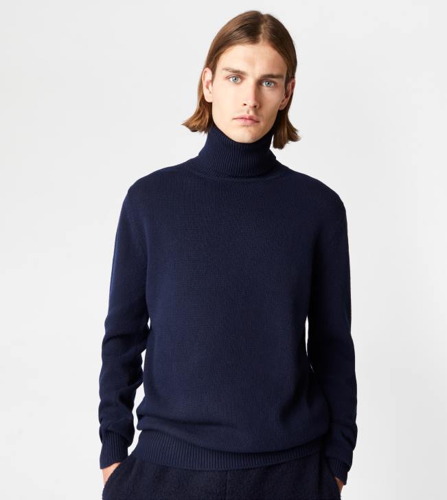 Tod\'s 8NXV1124 Modrá muži rolák z kašmírovej zmesi