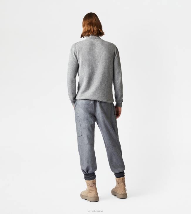 Tod\'s 8NXV1125 sivá muži rolák z kašmírovej zmesi