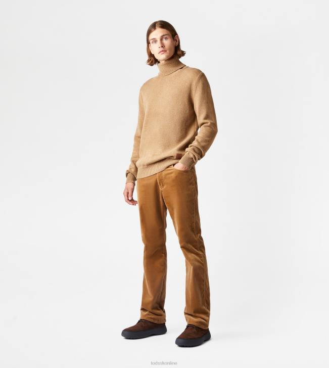 Tod\'s 8NXV1127 béžová muži rolák z kašmírovej zmesi