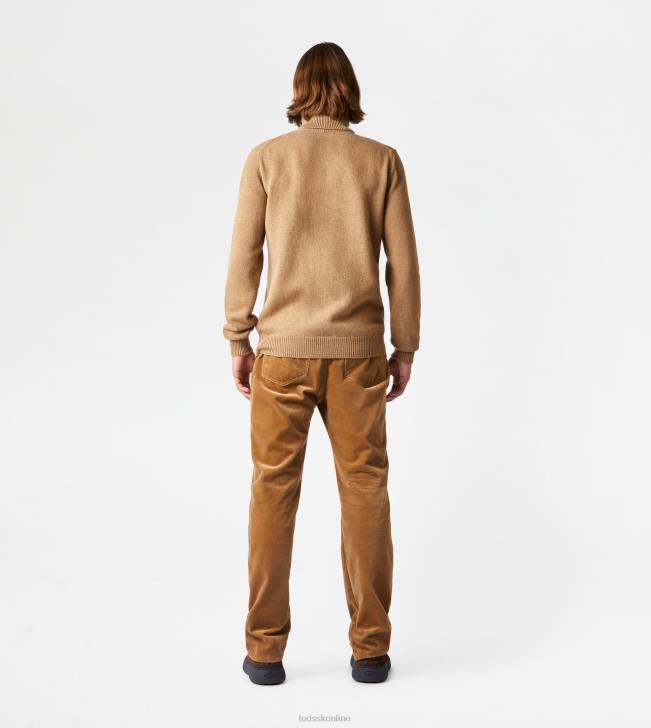 Tod\'s 8NXV1127 béžová muži rolák z kašmírovej zmesi