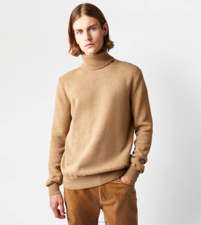 Tod\'s 8NXV1127 béžová muži rolák z kašmírovej zmesi