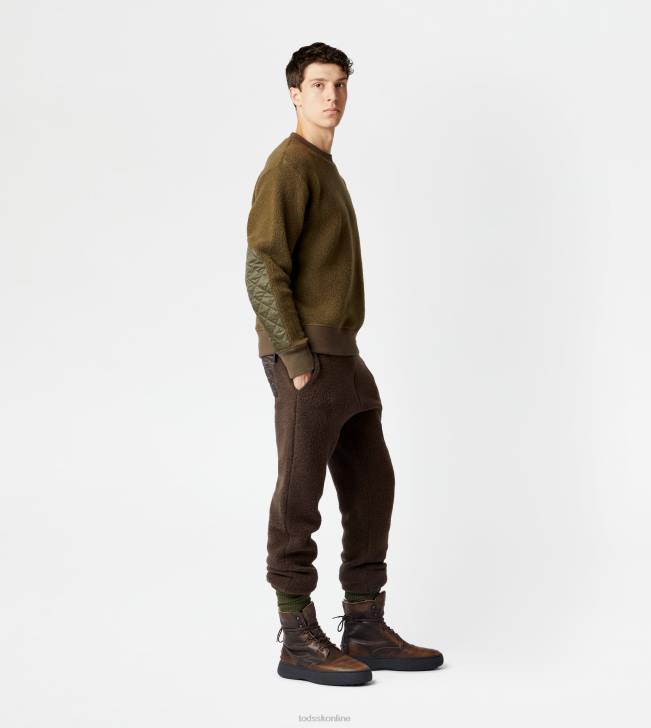 Tod\'s 8NXV1128 zelená muži mikina z kašmírovej zmesi