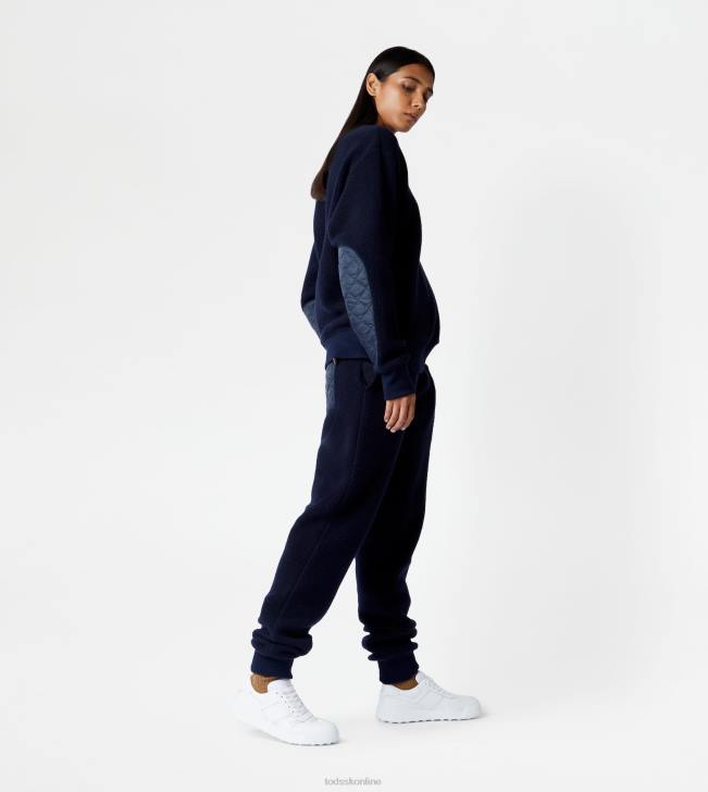 Tod\'s 8NXV1132 Modrá muži mikina z kašmírovej zmesi
