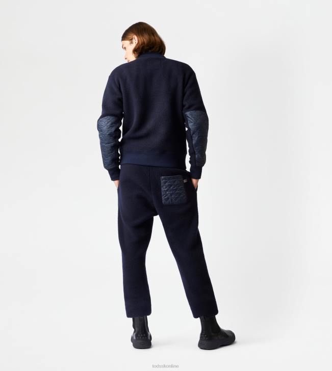 Tod\'s 8NXV1132 Modrá muži mikina z kašmírovej zmesi