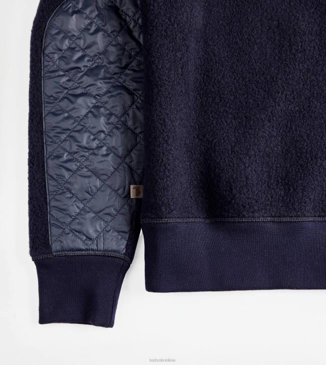 Tod\'s 8NXV1132 Modrá muži mikina z kašmírovej zmesi