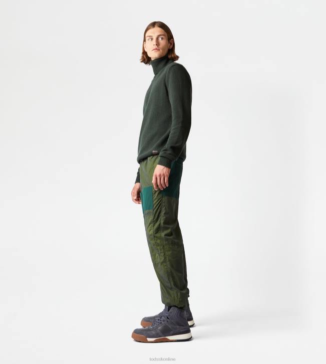 Tod\'s 8NXV1134 zelená muži rolák z kašmírovej zmesi