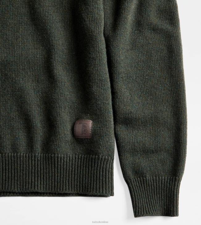 Tod\'s 8NXV1134 zelená muži rolák z kašmírovej zmesi