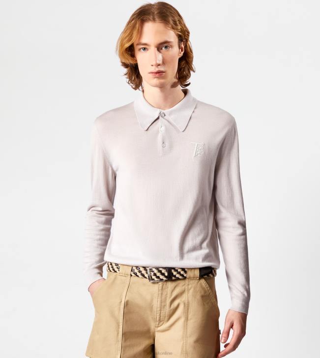 Tod\'s 8NXV1093 sivá muži polokošeľa z kašmírovej zmesi