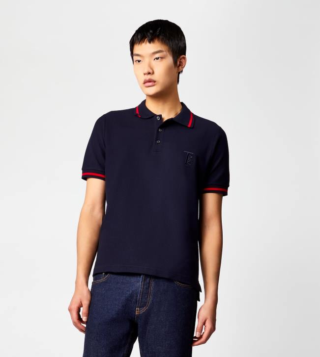 Tod\'s 8NXV1099 Modrá muži polokošeľa v piquet