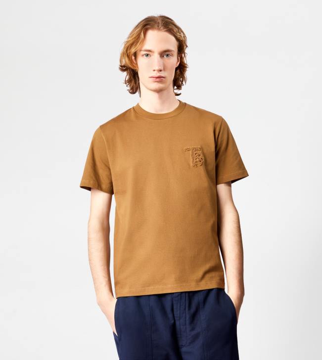 Tod\'s 8NXV1100 hnedá muži tričko s okrúhlym výstrihom