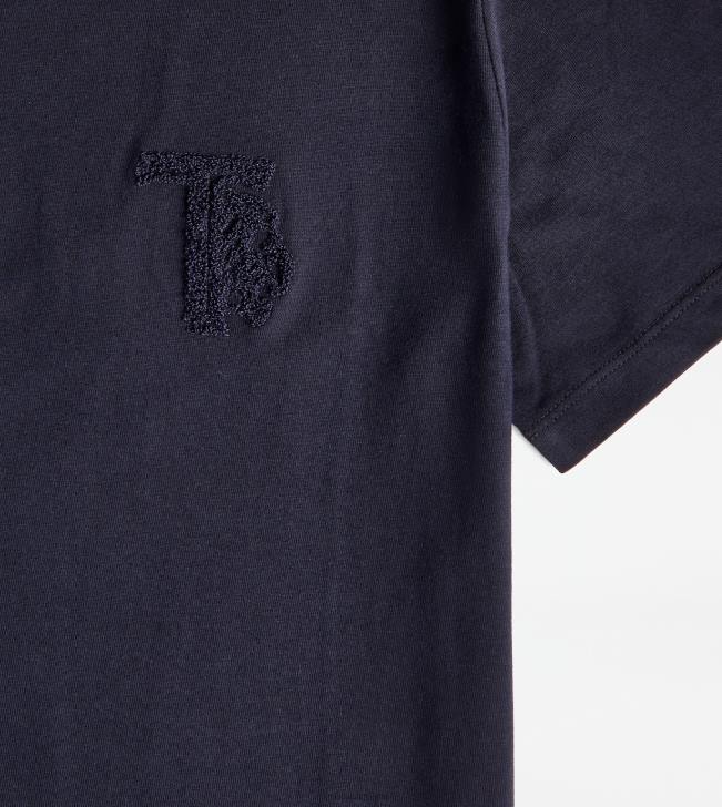 Tod\'s 8NXV1101 Modrá muži tričko s okrúhlym výstrihom