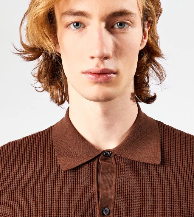 Tod\'s 8NXV1109 hnedá muži košeľa z úpletu