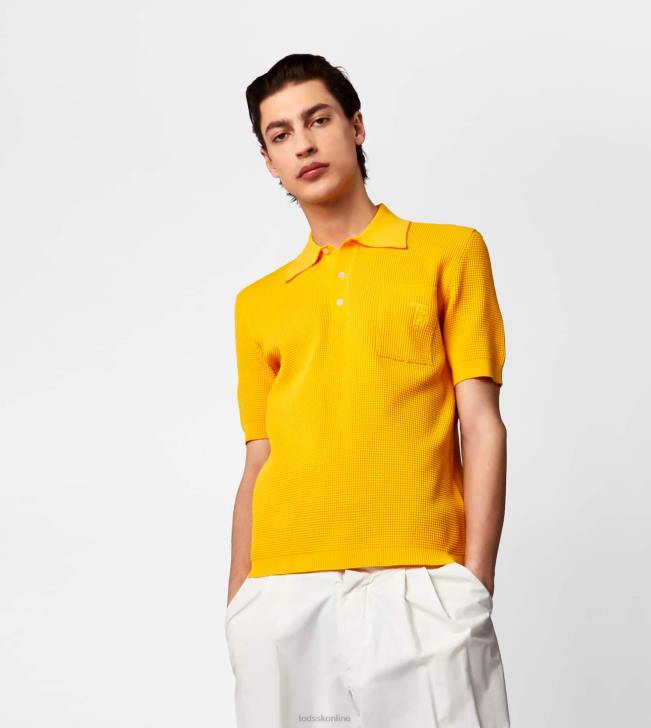 Tod\'s 8NXV1123 žltá muži polokošeľa z úpletu