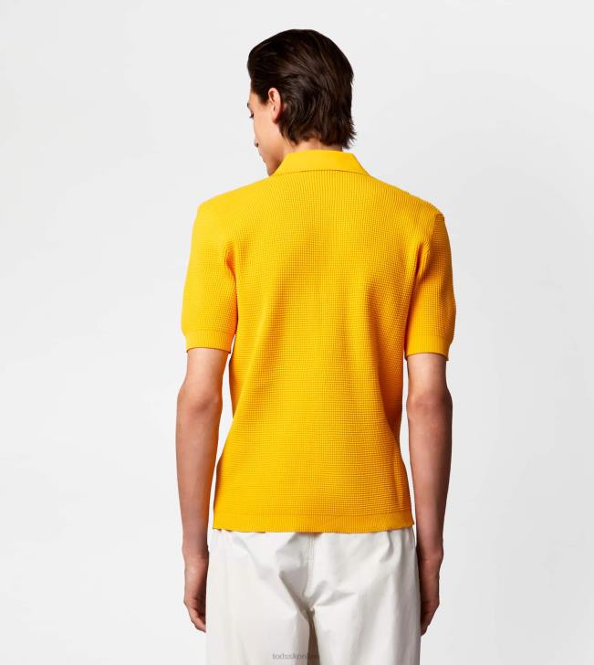 Tod\'s 8NXV1123 žltá muži polokošeľa z úpletu