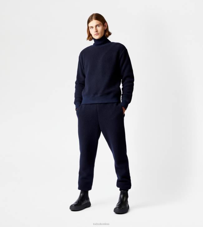 Tod\'s 8NXV1131 Modrá muži nohavice z kašmírovej zmesi
