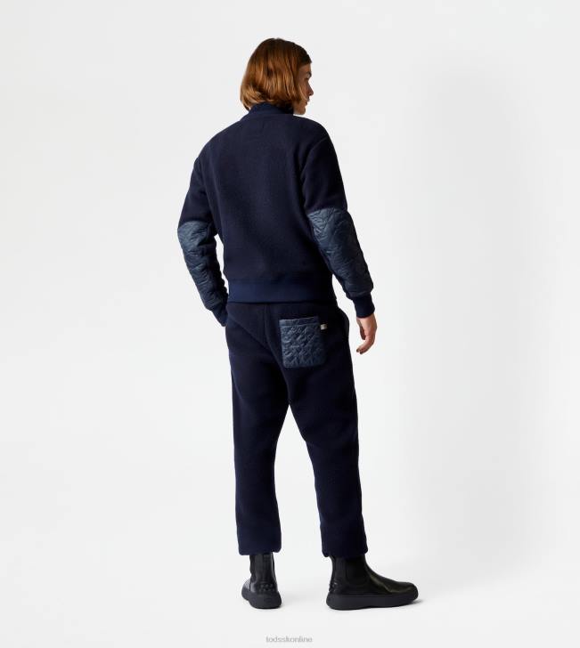 Tod\'s 8NXV1131 Modrá muži nohavice z kašmírovej zmesi