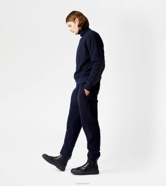 Tod\'s 8NXV1131 Modrá muži nohavice z kašmírovej zmesi
