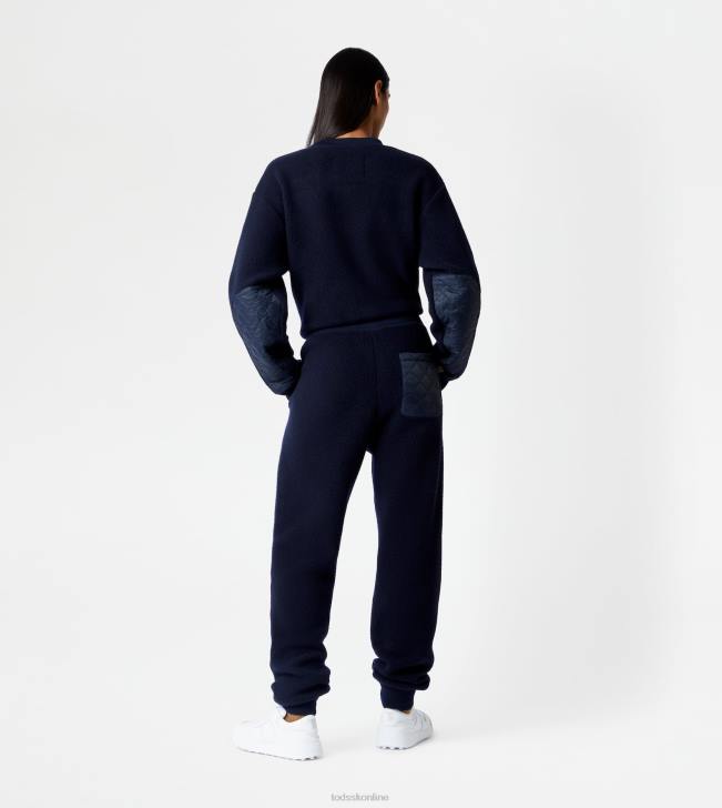 Tod\'s 8NXV1131 Modrá muži nohavice z kašmírovej zmesi