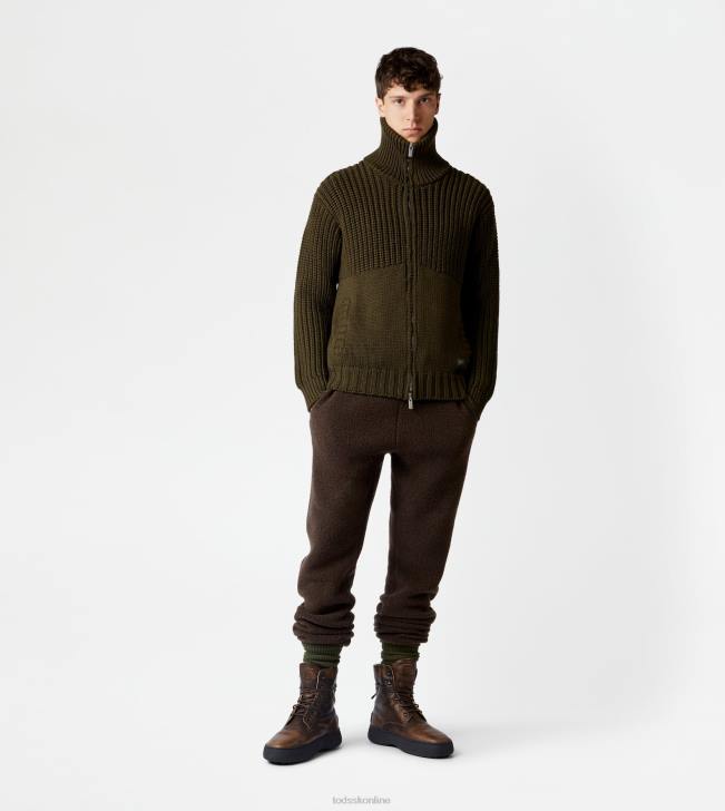 Tod\'s 8NXV1133 hnedá muži nohavice z kašmírovej zmesi