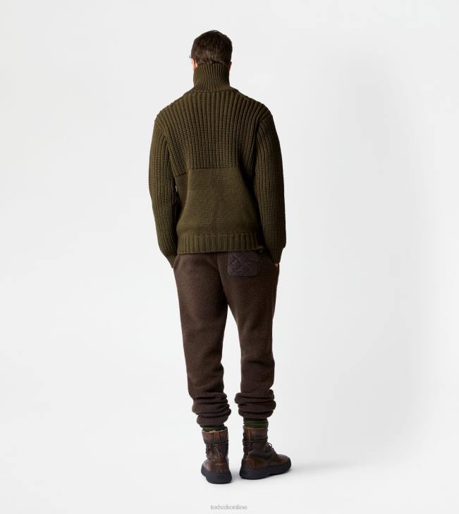 Tod\'s 8NXV1133 hnedá muži nohavice z kašmírovej zmesi