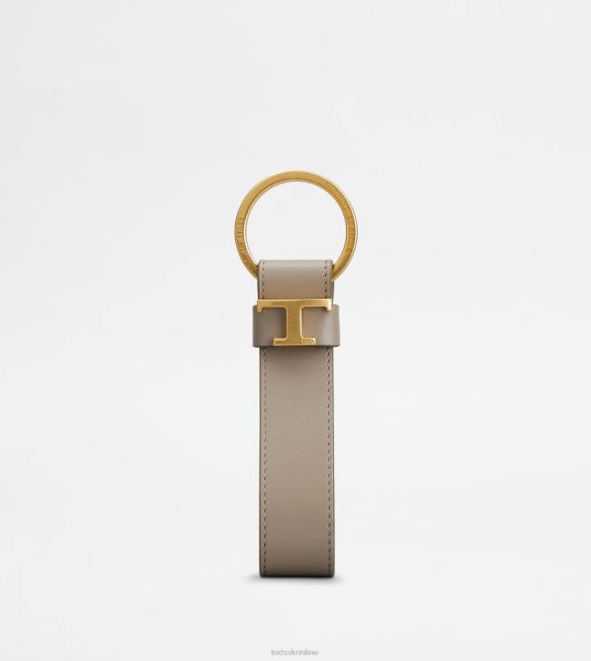 Tod's 8NXV1033 sivá muži držiak na kľúče v koži