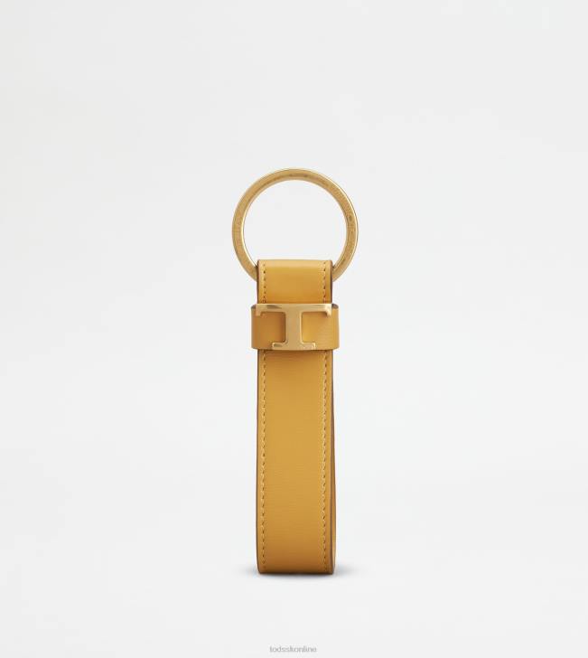 Tod's 8NXV1034 žltá muži držiak na kľúče v koži