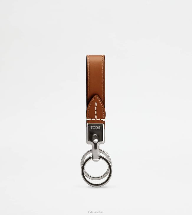 Tod's 8NXV1035 hnedá muži kožený držiak na kľúče