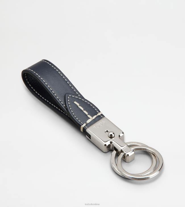 Tod\'s 8NXV1036 Modrá muži kožený držiak na kľúče