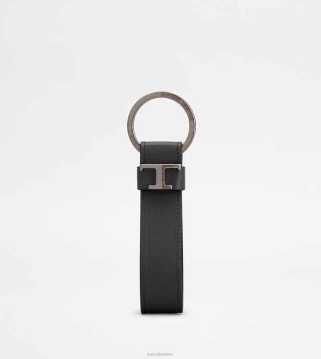 Tod's 8NXV1044 hnedá muži držiak na kľúče v koži