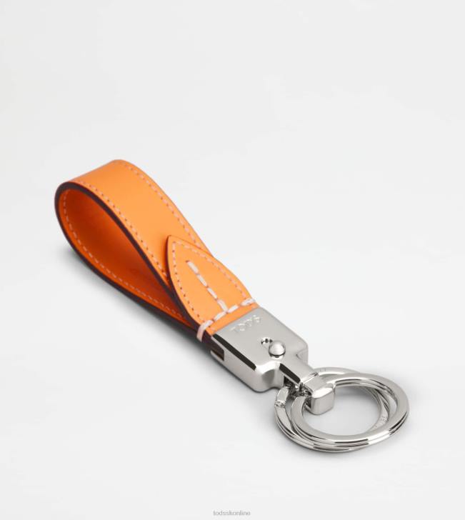 Tod\'s 8NXV1045 oranžová muži kožený držiak na kľúče