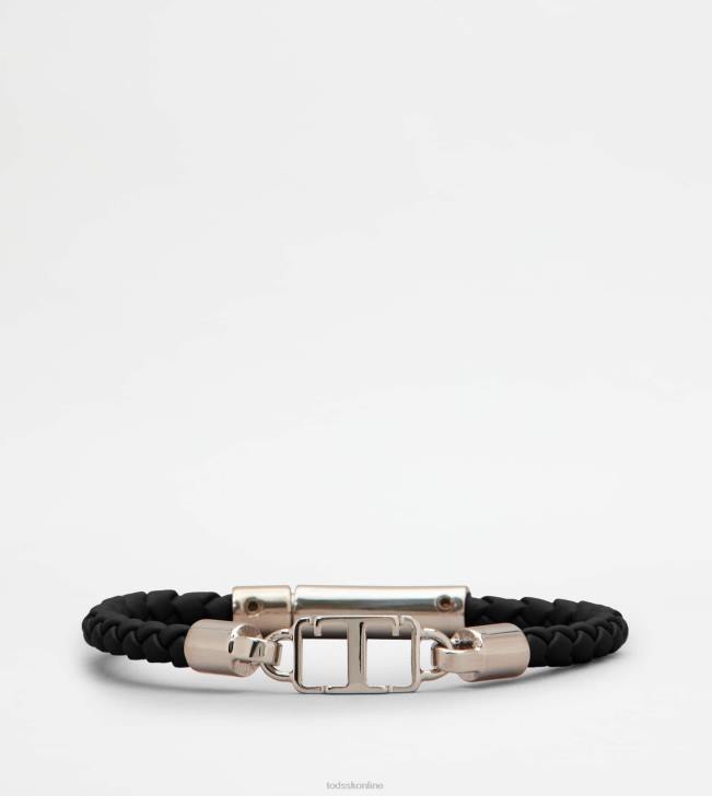 Tod's 8NXV1053 čierna muži náramok z kože