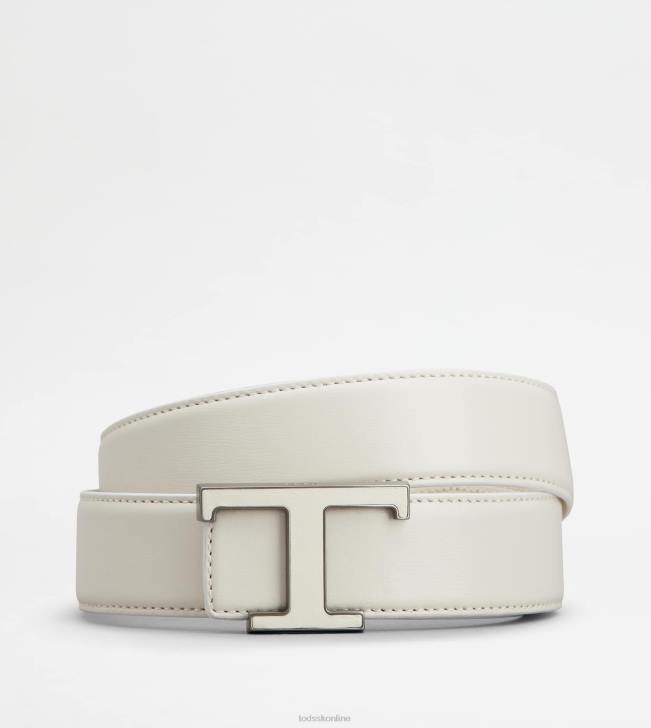 Tod's 8NXV924 biely muži t nadčasový kožený opasok
