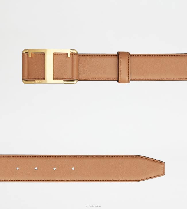 Tod\'s 8NXV925 hnedá muži t nadčasový kožený opasok