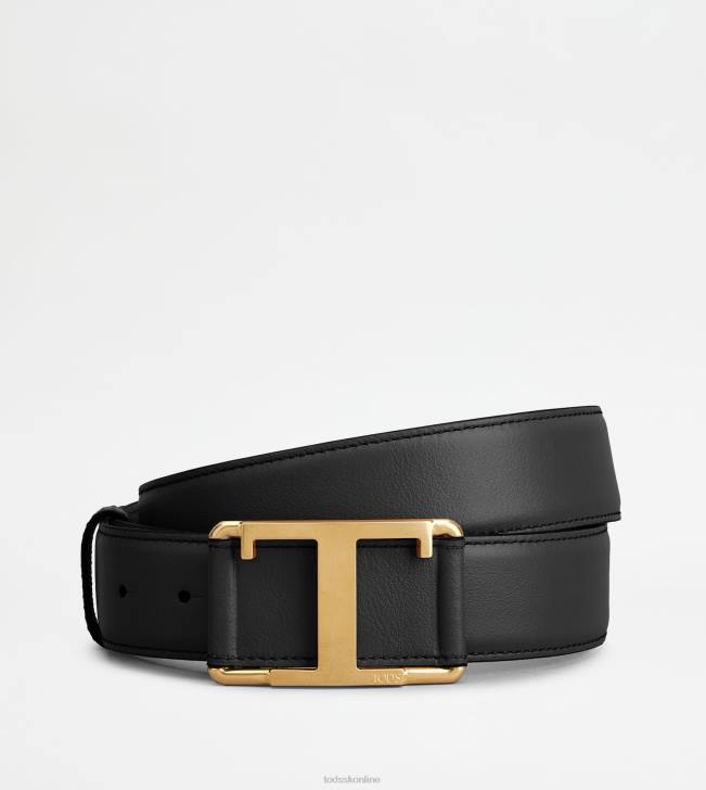 Tod's 8NXV926 čierna muži t nadčasový kožený opasok