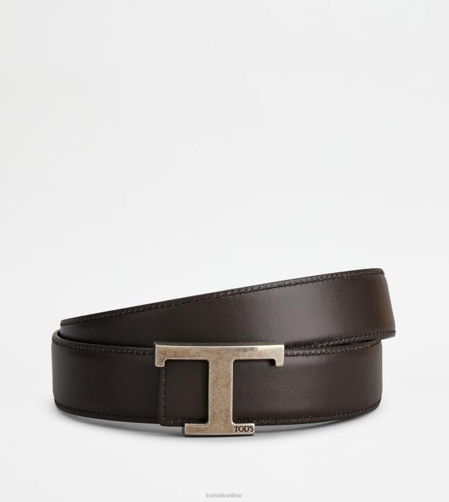 Tod\'s 8NXV928 Modrá muži t nadčasový obojstranný kožený opasok