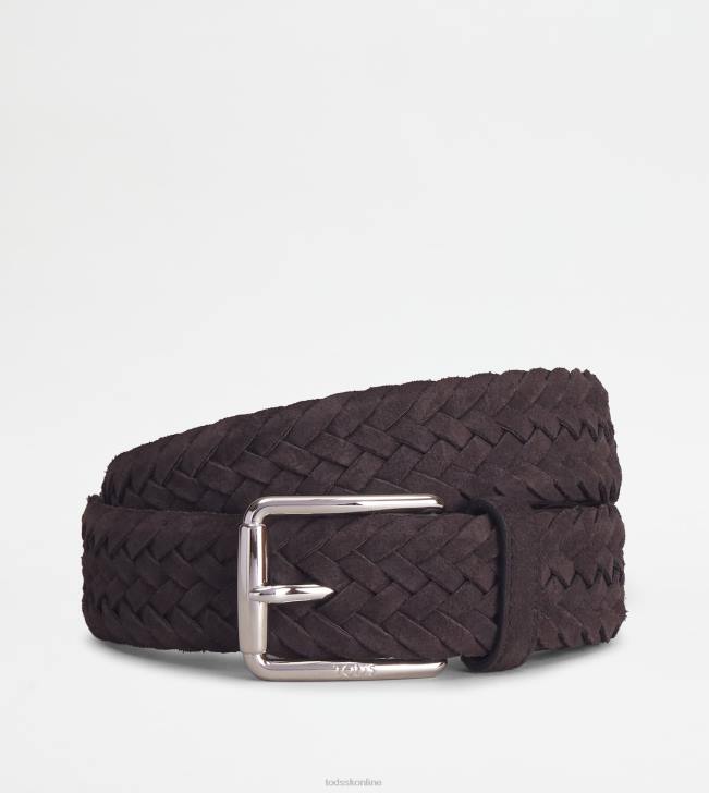 Tod's 8NXV934 hnedá muži semišový pás