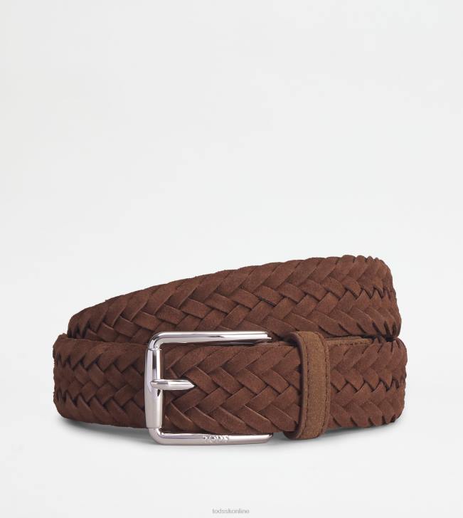 Tod's 8NXV936 hnedá muži semišový pás