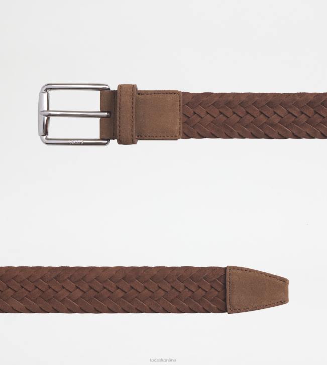 Tod\'s 8NXV936 hnedá muži semišový pás