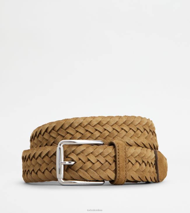 Tod's 8NXV943 béžová muži semišový pás